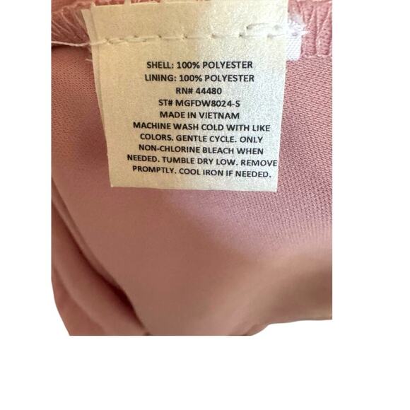 Fourteenth Place Pink Striped Ruffle Wrap Dress - XS - Picture 6 of 12